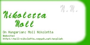 nikoletta moll business card